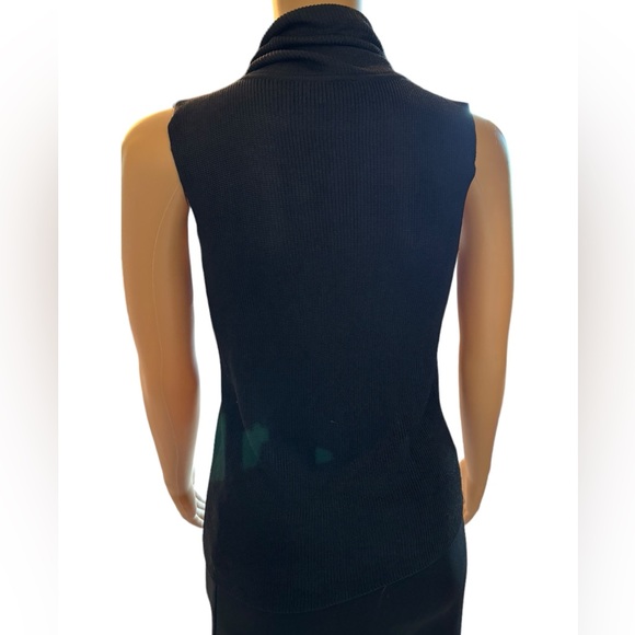 Linda Allard Ellen Tracy Silk Sleeveless Turtleneck Sweater - Picture 4 of 4